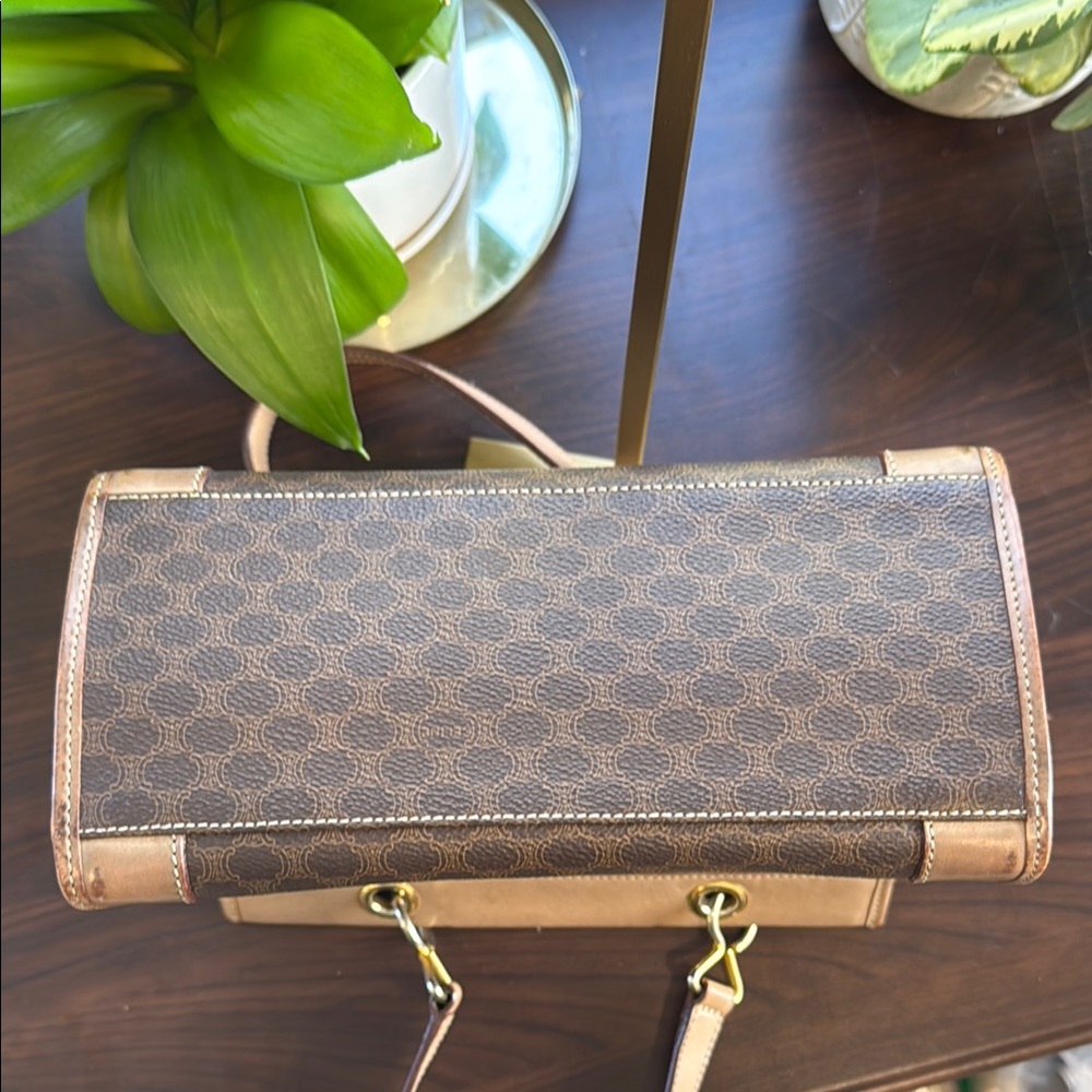 Celine Brown Tote Bag with Luxurious Monogram Pattern - Picture 9 of 9